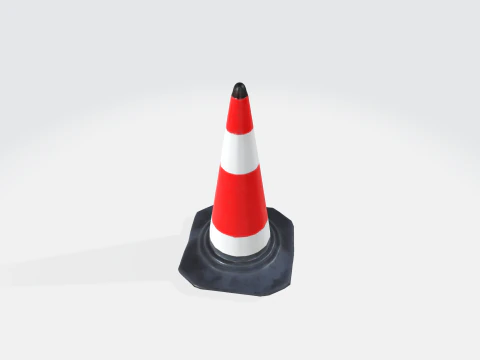Traffic Cone - Construction Safety Equipment Asset 3D Model