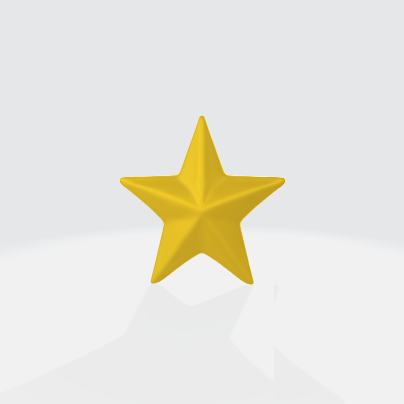 3D Golden Star Model 3D Model .c4d .max .obj .3ds .fbx .stl .blend