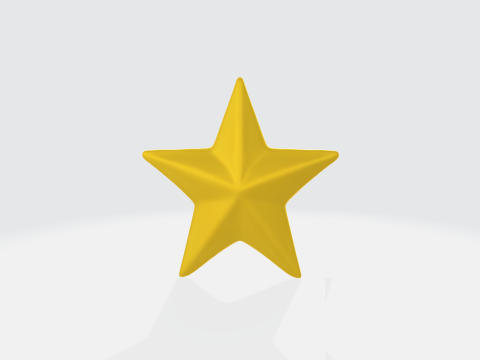 3D Golden Star Model Modelo 3D
