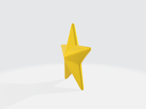 3D Golden Star Model 3D Model