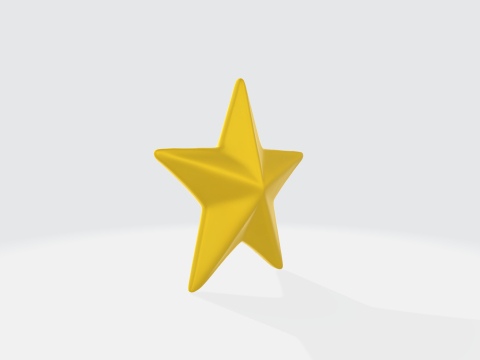 3D Golden Star Model 3D Model