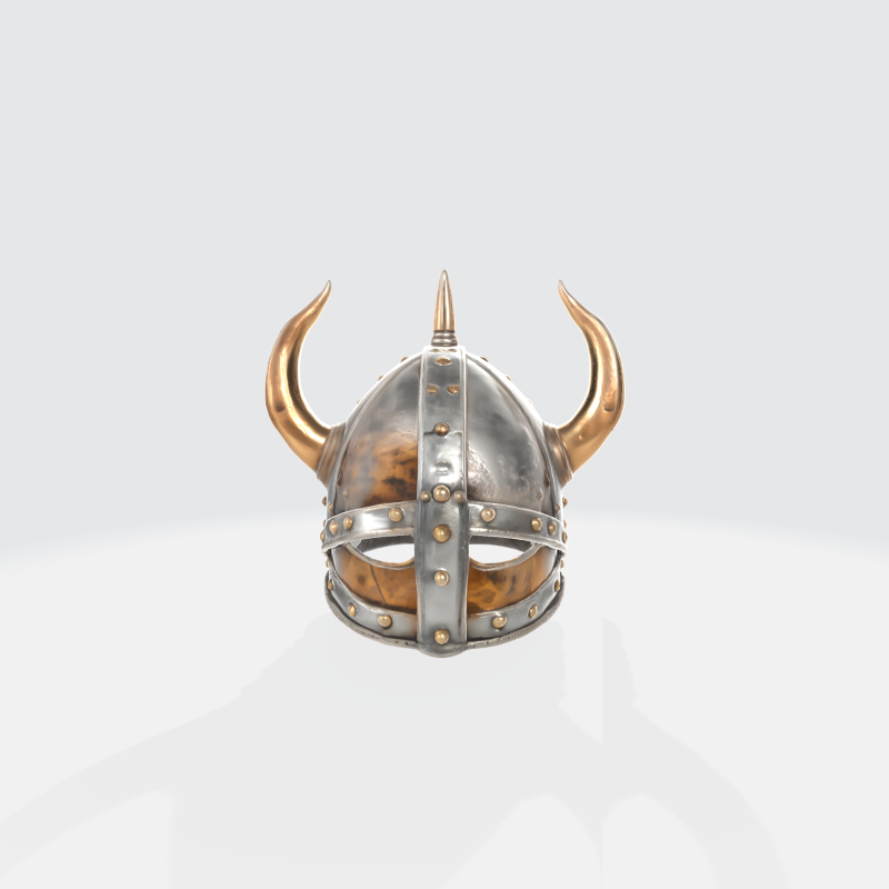 3D Viking Helmet Model - Medieval Warrior Armor Modelo 3D .c4d .max .obj .3ds .fbx .stl .blend 