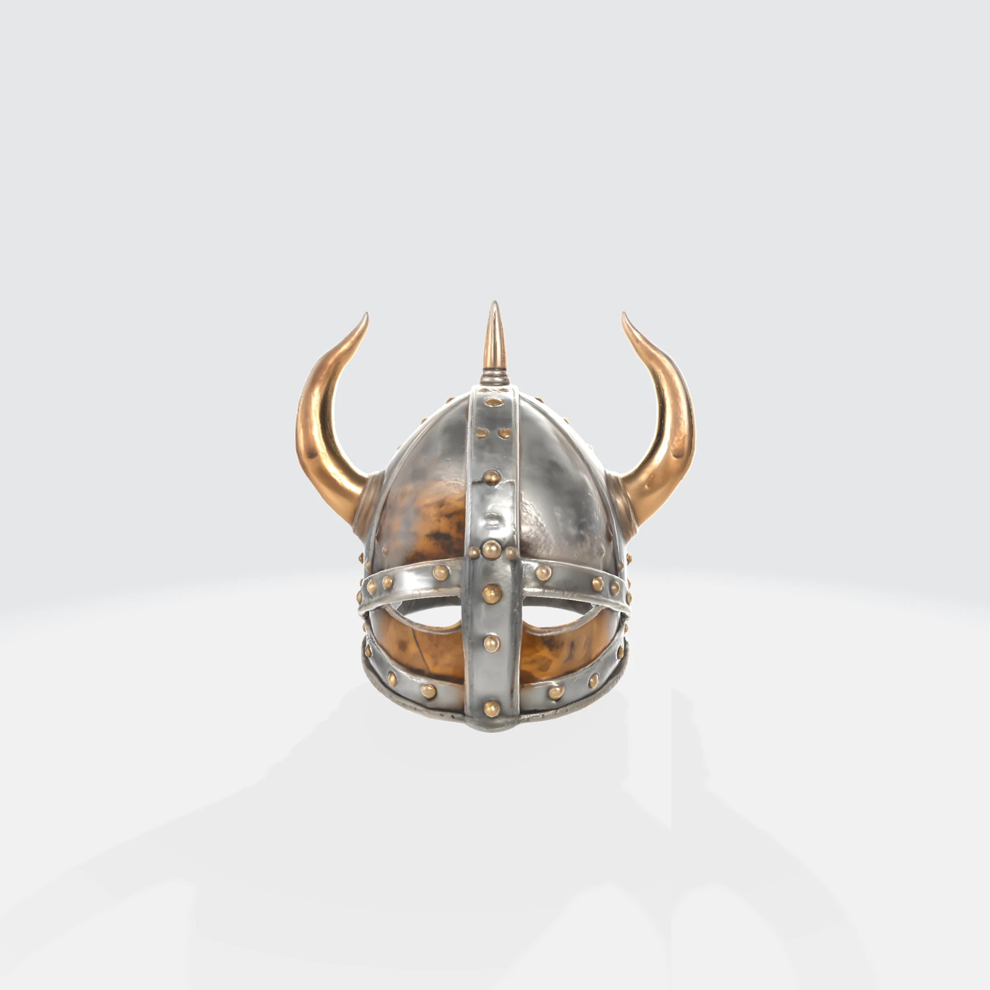 3D Viking Helmet Model - Medieval Warrior Armor 3D Model .c4d .max .obj .3ds .fbx .stl .blend 