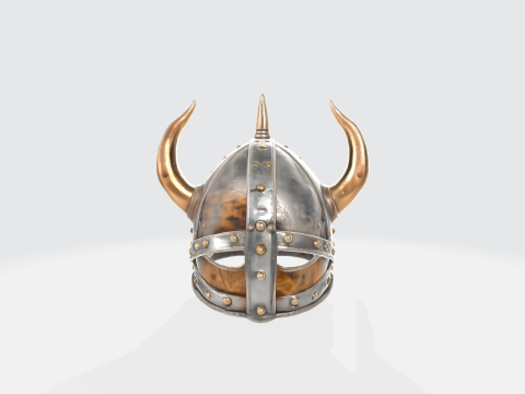 3D Viking Helmet Model - Medieval Warrior Armor 3D Модель