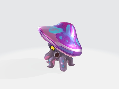 Fantasy Mushroom Creature Modelo 3D