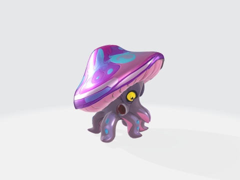 Fantasy Mushroom Creature Modelo 3D