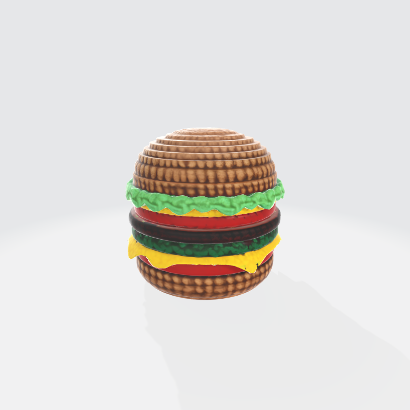 3D Burger Model - Realistic Fast Food Asset 3D Modell .c4d .max .obj .3ds .fbx .stl .blend