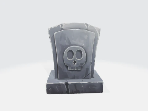 Gotik Mezar Taşı Mezar Taşı - Cadılar Bayramı 3D Model