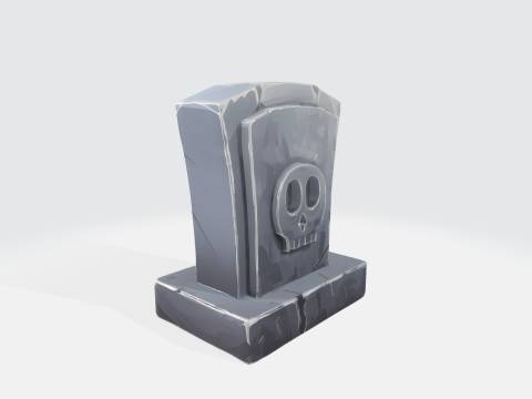 Gothic Gravestone Tombstone - Halloween Modello 3D