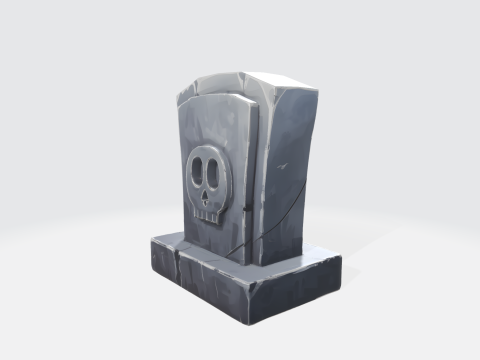 Gothic Gravestone Tombstone - Halloween Modello 3D