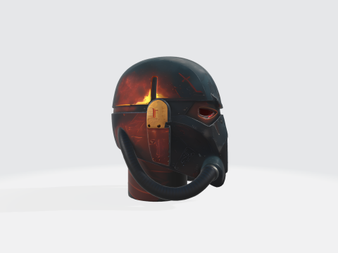 Sci-Fi Tactical Helmet Post-Apocalyptic Cyberpunk Military Modèle 3D