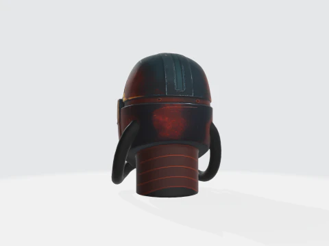 Sci-Fi Tactical Helmet Post-Apocalyptic Cyberpunk Military 3D Model