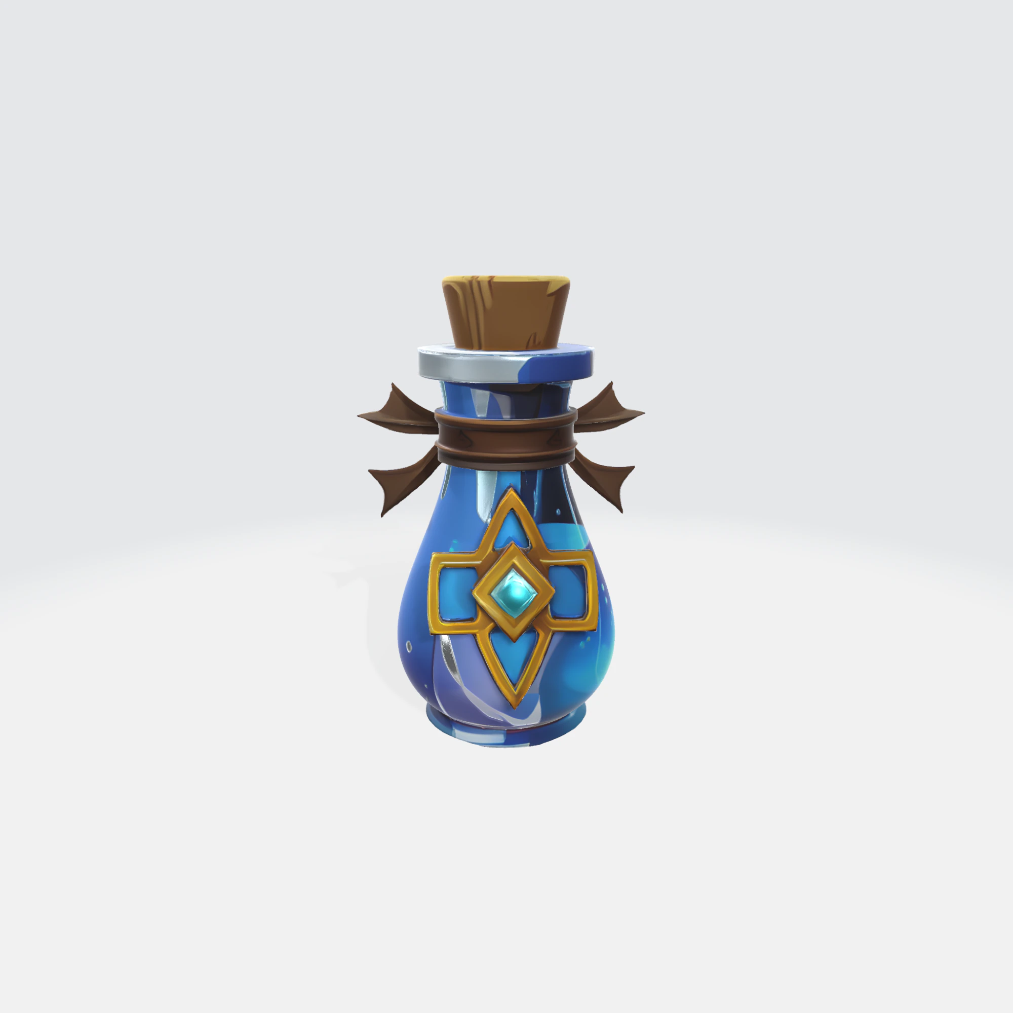 Fantasy Magic Potion Bottle Alchemy Elixir Vial 3D Model .c4d .max .obj .3ds .fbx .stl .blend 