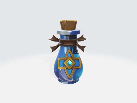 Fantasy Magic Potion Bottle Alchemy Elixir Vial 3Dモデル