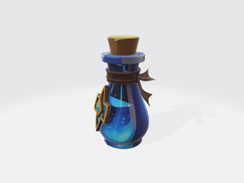 Fantasy Magic Potion Bottle Alchemy Elixir Vial 3Dモデル