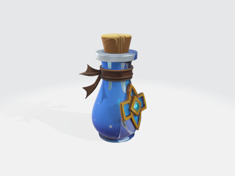 Fantasy Magic Potion Bottle Alchemy Elixir Vial 3Dモデル