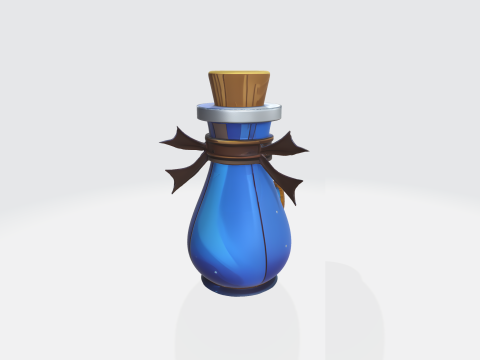 Fantasy Magic Potion Bottle Alchemy Elixir Vial 3Dモデル