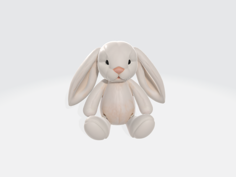 Cute Plush Bunny Rabbit 3Dモデル
