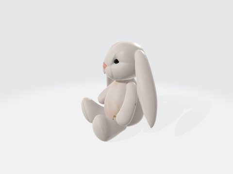 Cute Plush Bunny Rabbit 3Dモデル