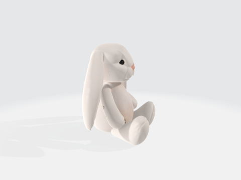 Cute Plush Bunny Rabbit 3Dモデル