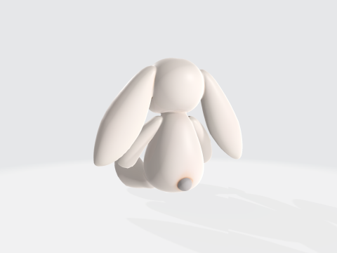Cute Plush Bunny Rabbit 3Dモデル
