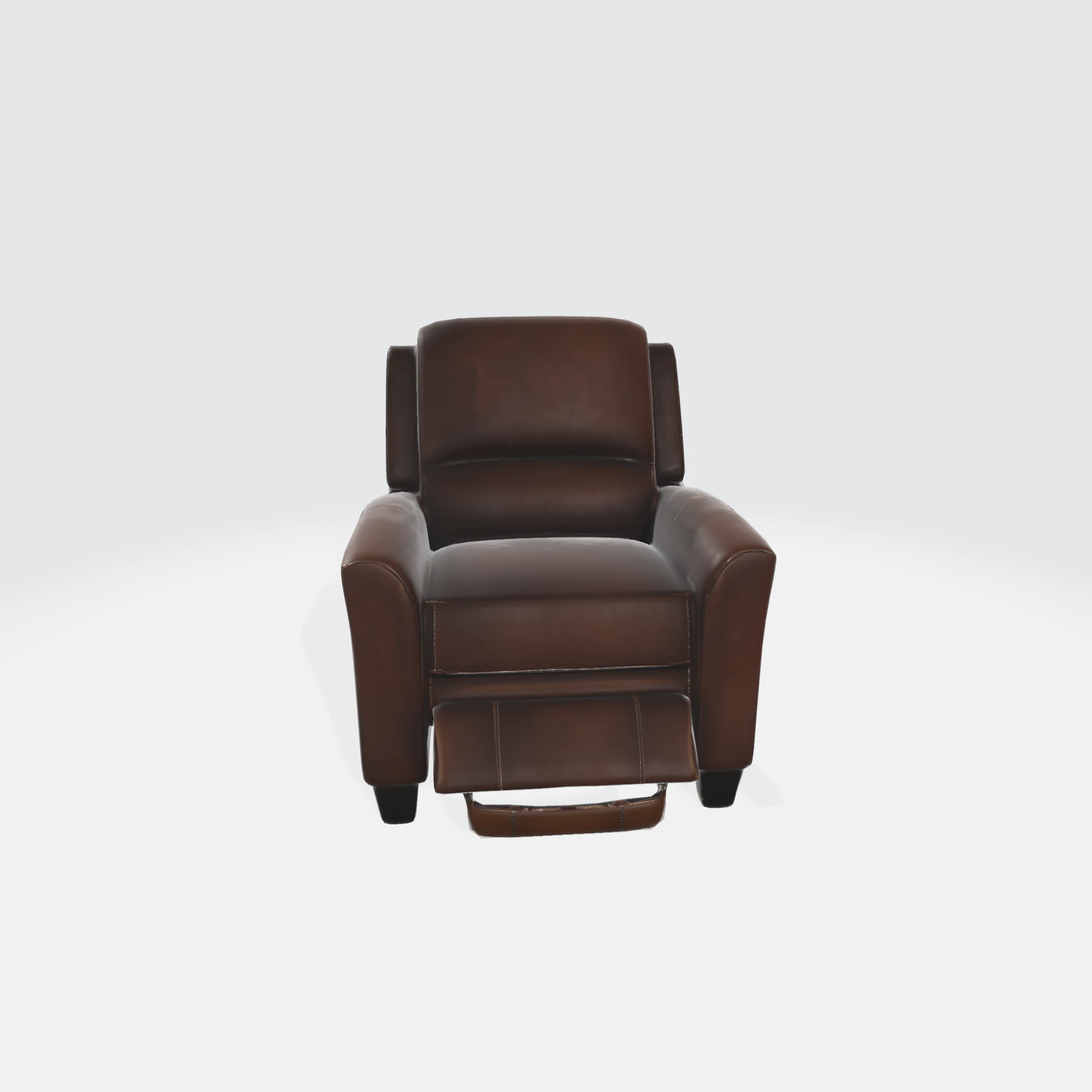 Brown Leather Recliner Chair - Furniture 3D Model .c4d .max .obj .3ds .fbx .stl .blend 