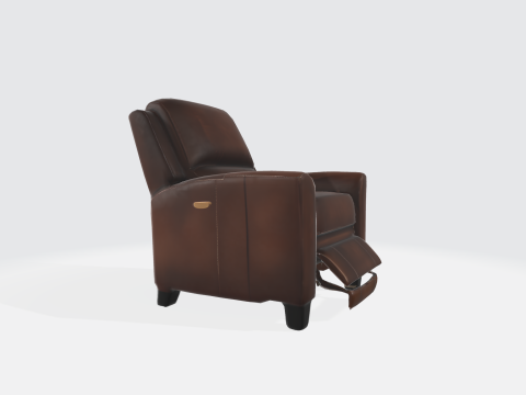 Brown Leather Recliner Chair - Furniture Modello 3D