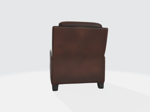 Brown Leather Recliner Chair - Furniture Modello 3D