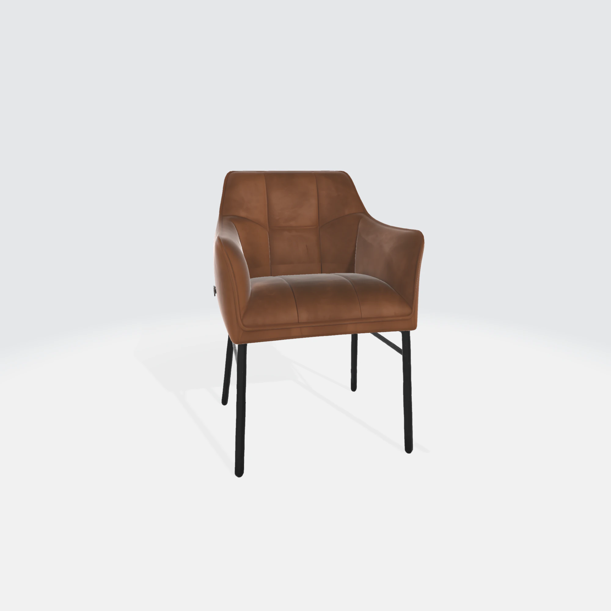 Modern Leather Armchair 3D Model .c4d .max .obj .3ds .fbx .stl .blend 