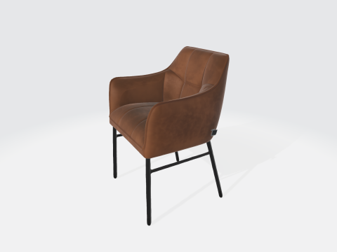Modern Leather Armchair Modelo 3D