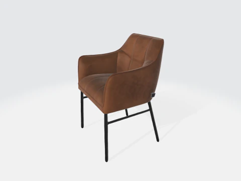 Modern Leather Armchair 3D Model