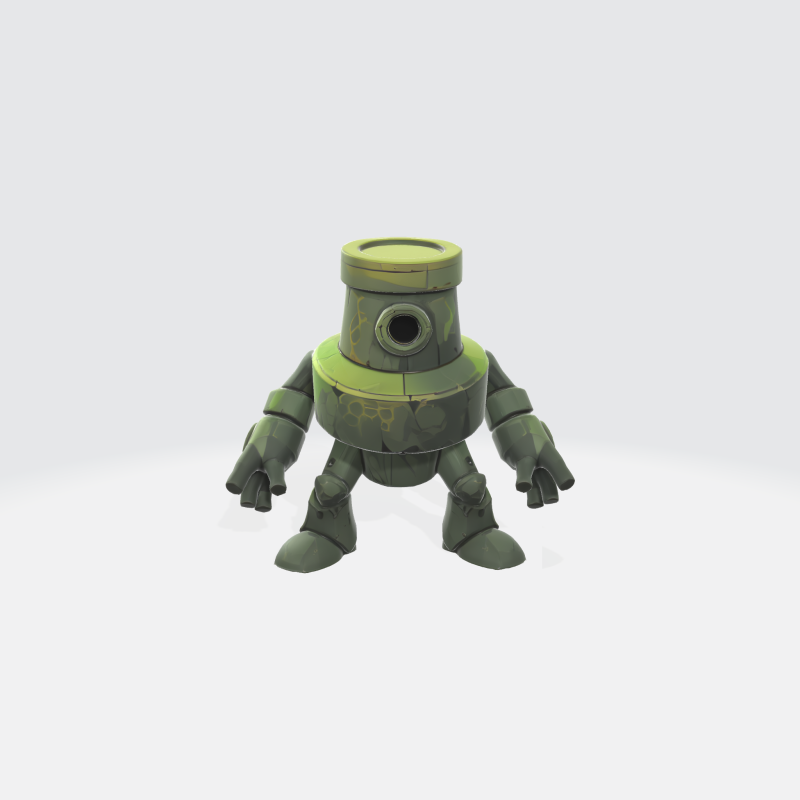 Stylized Robot Character 3Dモデル .c4d .max .obj .3ds .fbx .stl .blend