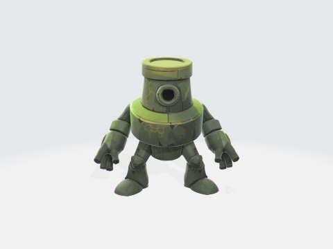 Stylized Robot Character 3D Модель