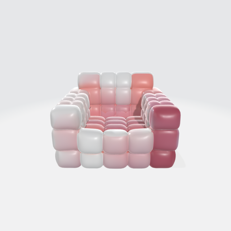 Modern Bubble Armchair - Inflatable Puffy Chair Modèle 3D .c4d .max .obj .3ds .fbx .stl .blend