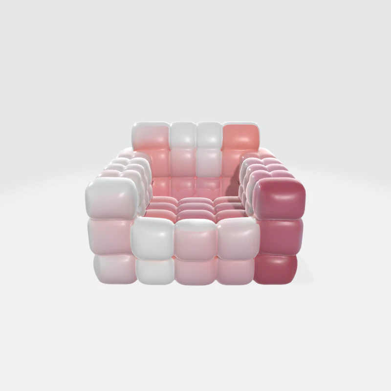 Fauteuil Bulle Moderne - Fauteuil Gonflable Gonflable Modèle 3D .c4d .max .obj .3ds .fbx .stl .blend 