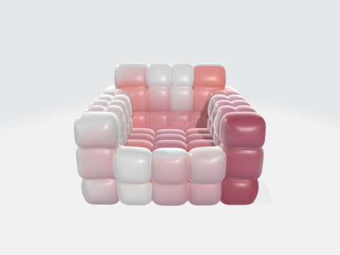Modern Bubble Armchair - Inflatable Puffy Chair Model 3D