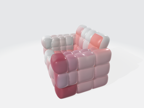 Modern Bubble Armchair - Inflatable Puffy Chair Modèle 3D