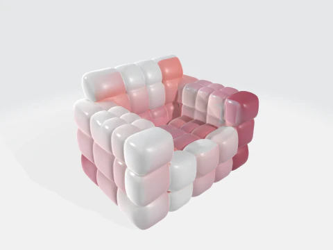 Fauteuil Bulle Moderne - Fauteuil Gonflable Gonflable Modèle 3D