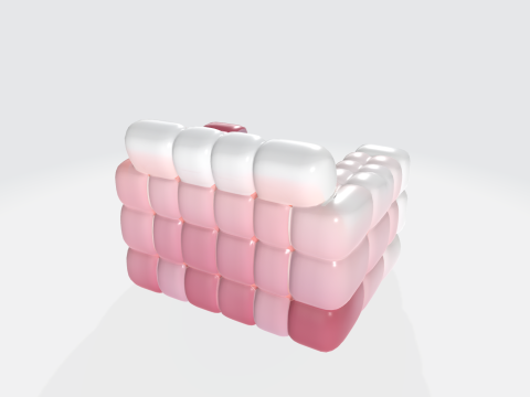 Modern Bubble Armchair - Inflatable Puffy Chair Modèle 3D