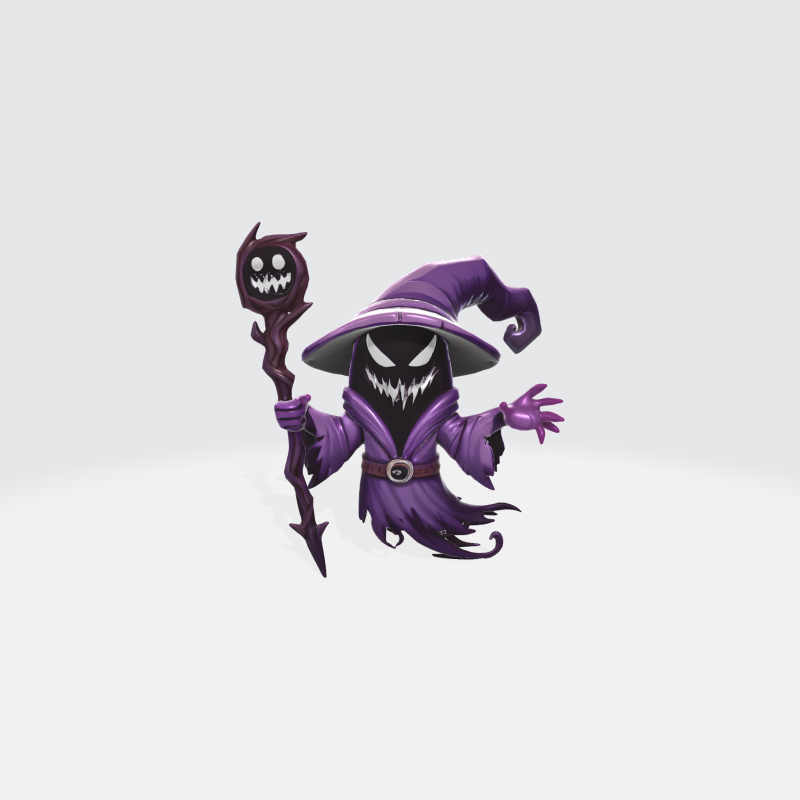 Dark Wizard Necromancer - Ready Character 3D Model .c4d .max .obj .3ds .fbx .stl .blend