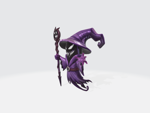 Dark Wizard Necromancer - Ready Character 3D Model