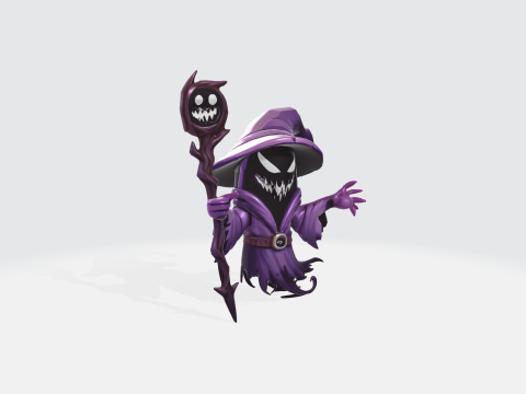 Dark Wizard Necromancer - Ready Character 3D Model
