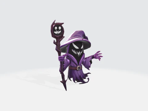 Dark Wizard Necromancer - Ready Character 3D Model
