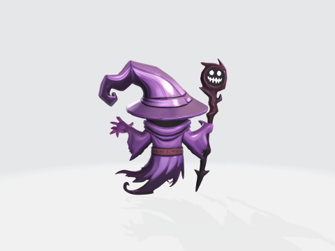 Dark Wizard Necromancer - Ready Character 3D Model