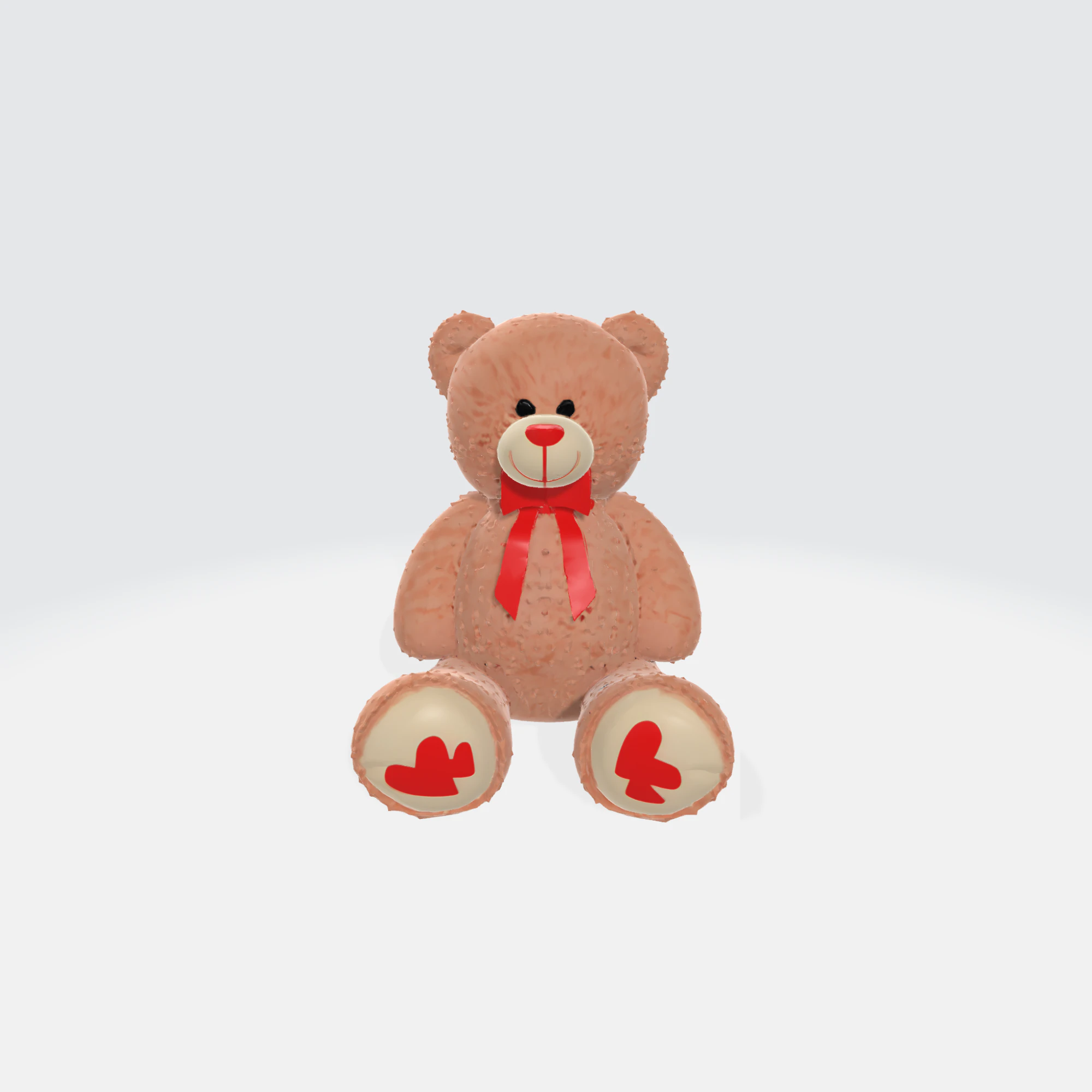 Cute Teddy Bear - Plush Toy 3D Model .c4d .max .obj .3ds .fbx .stl .blend