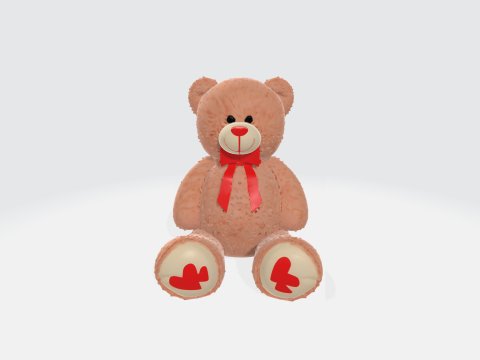 Cute Teddy Bear - Plush Toy 3D Модель