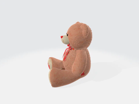 Cute Teddy Bear - Plush Toy 3D Model
