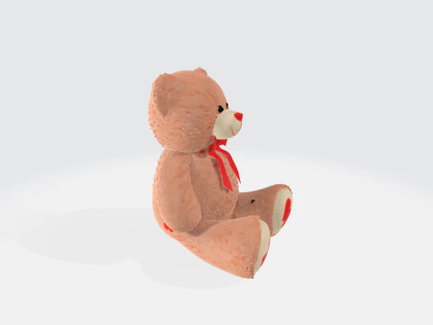 Cute Teddy Bear - Plush Toy 3D Model