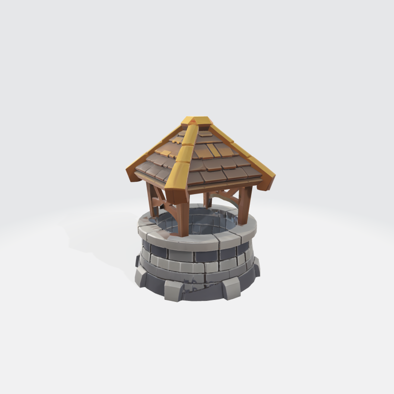 Medieval Stone Well Modelo 3D .c4d .max .obj .3ds .fbx .stl .blend