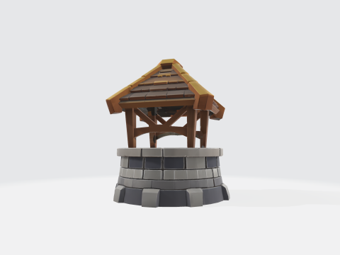 Medieval Stone Well Modelo 3D